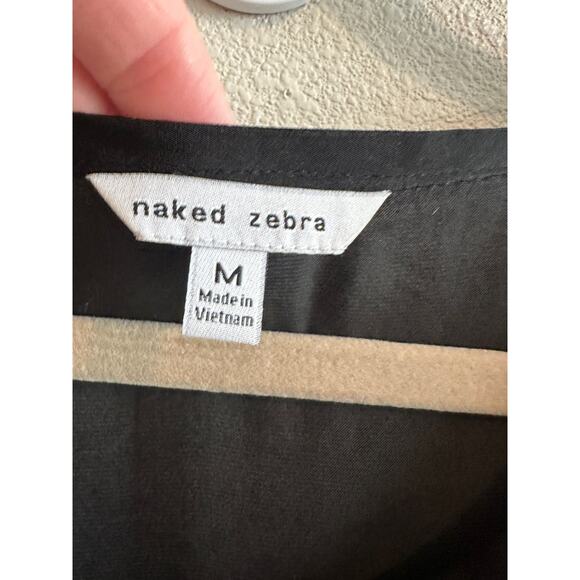 Naked Zebra Sleeveless Black Tank Drawstring Shorts Set - M - Picture 15 of 15